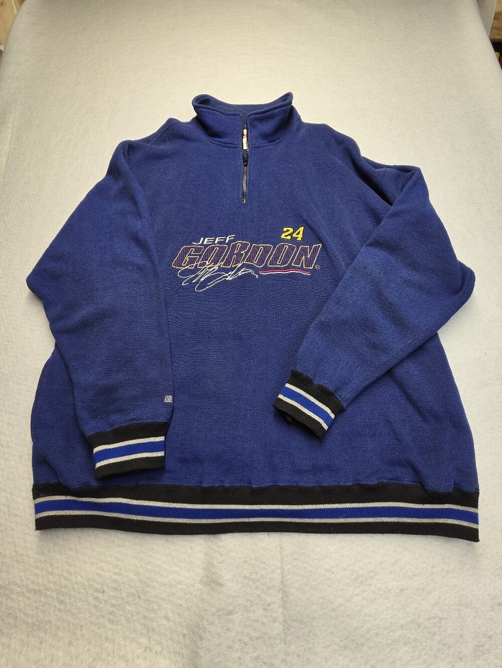 Vintage Nascar Jeff Gordon 24 Blue 1/4 Zip